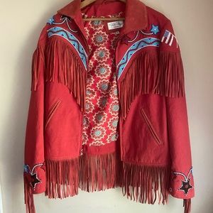 Tasha Polizzi fringe leather jacket size M